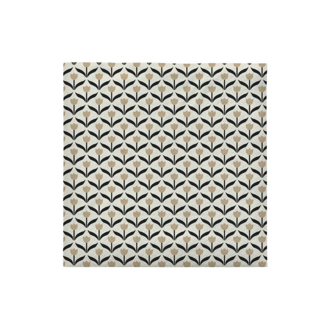 Paper Napkin | Tulip Beige Black