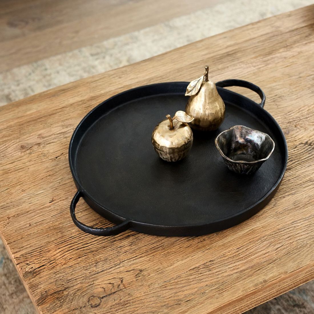 Balto Iron Tray with Handles | Black