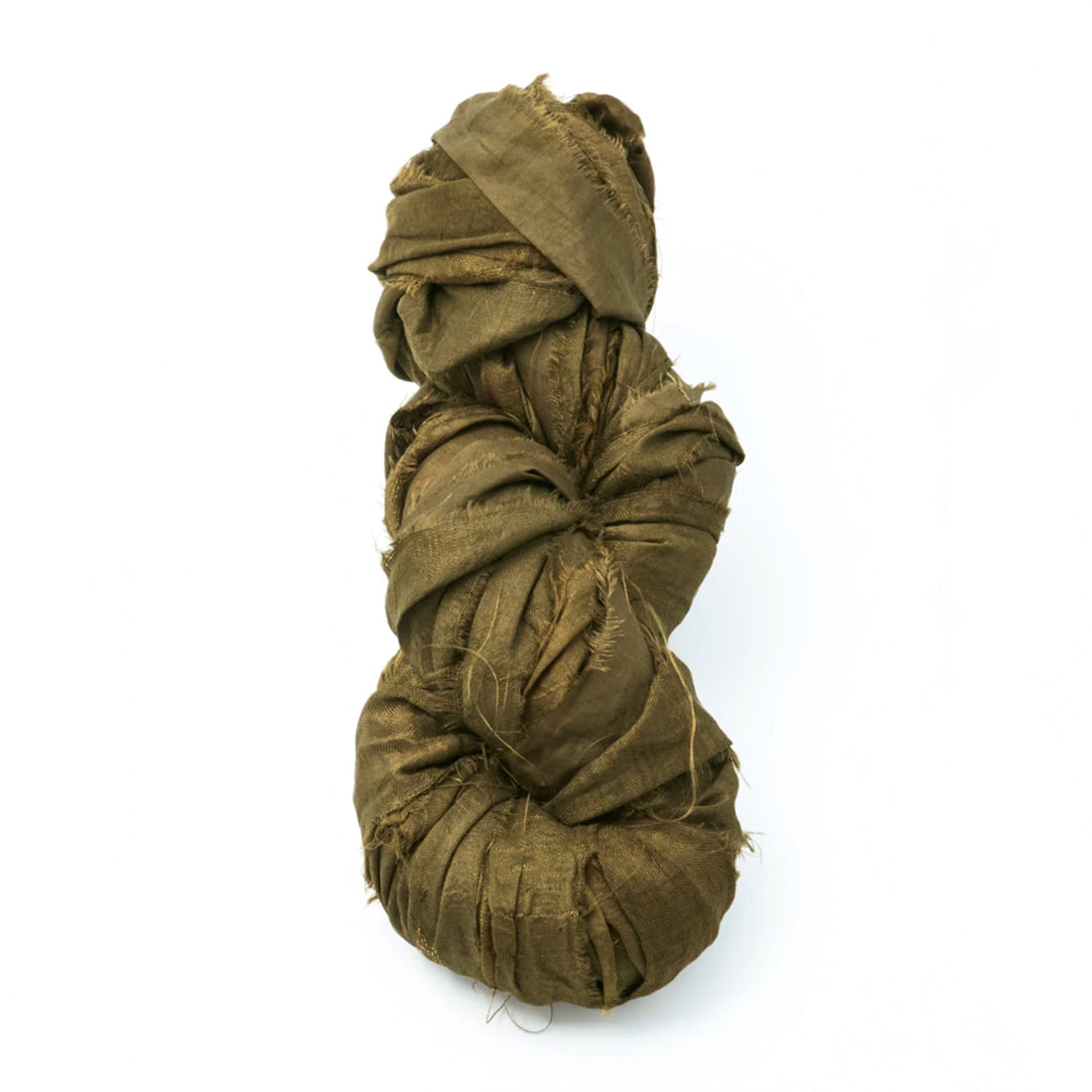 Sari Silk Ribbon | Antique Moss