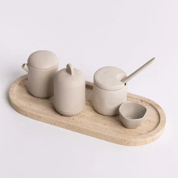 Line Tray - Light Travertine