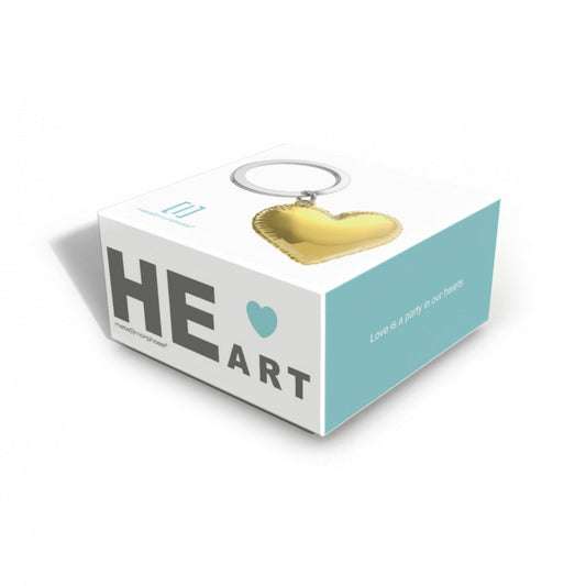 Keychain | Gold Heart Balloon