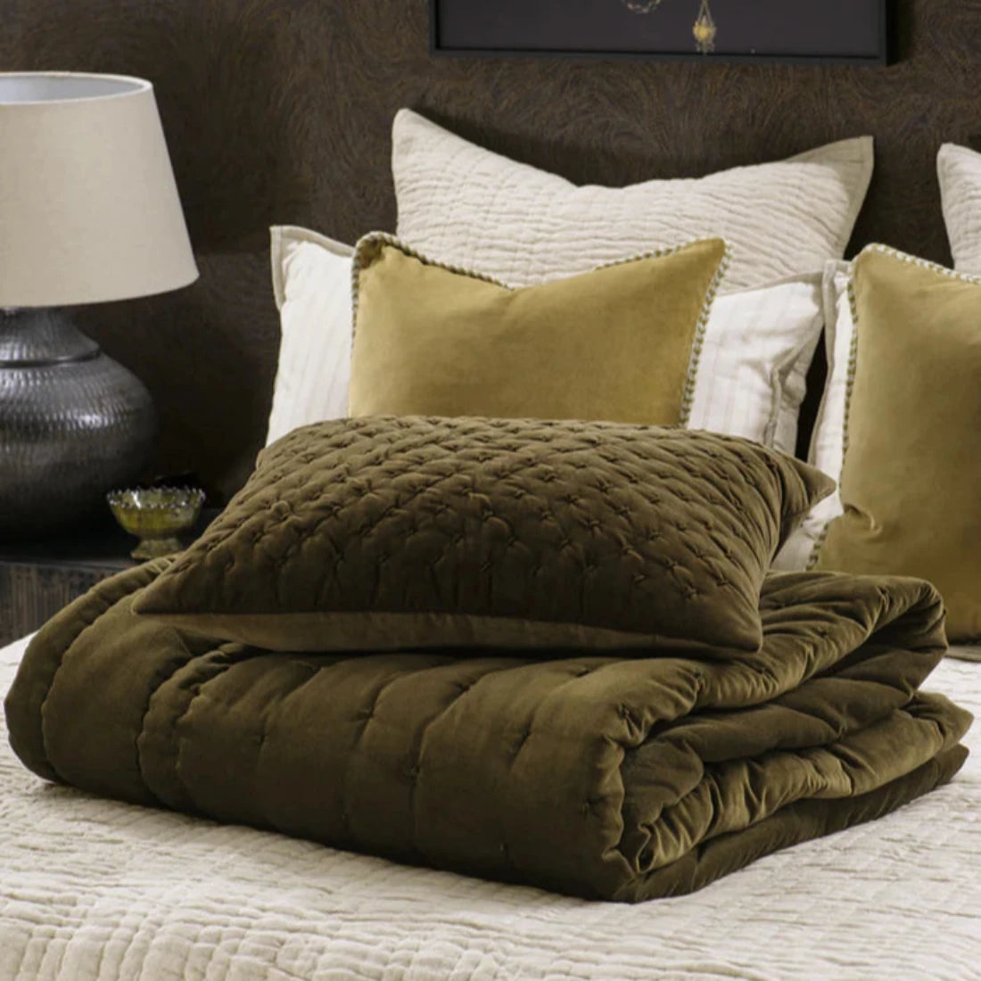 Mica Cushion | Deep Moss