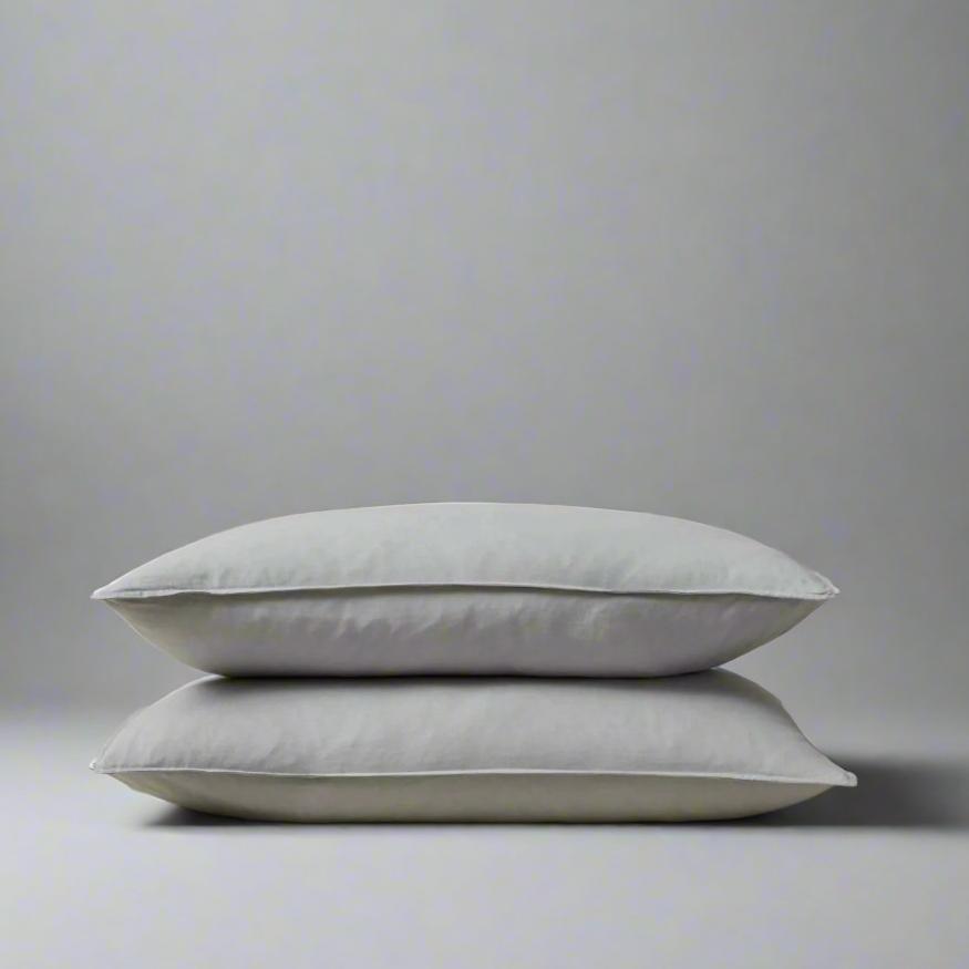 Ravello Linen Standard Pillowcases | Silver