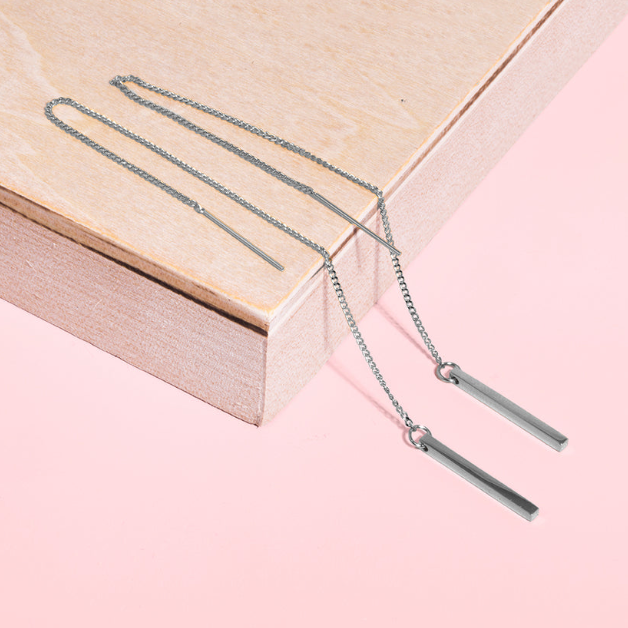 The Daily Thread Earrings | Rhodium