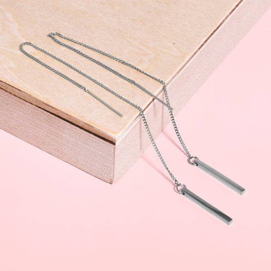 The Daily Thread Earrings | Rhodium