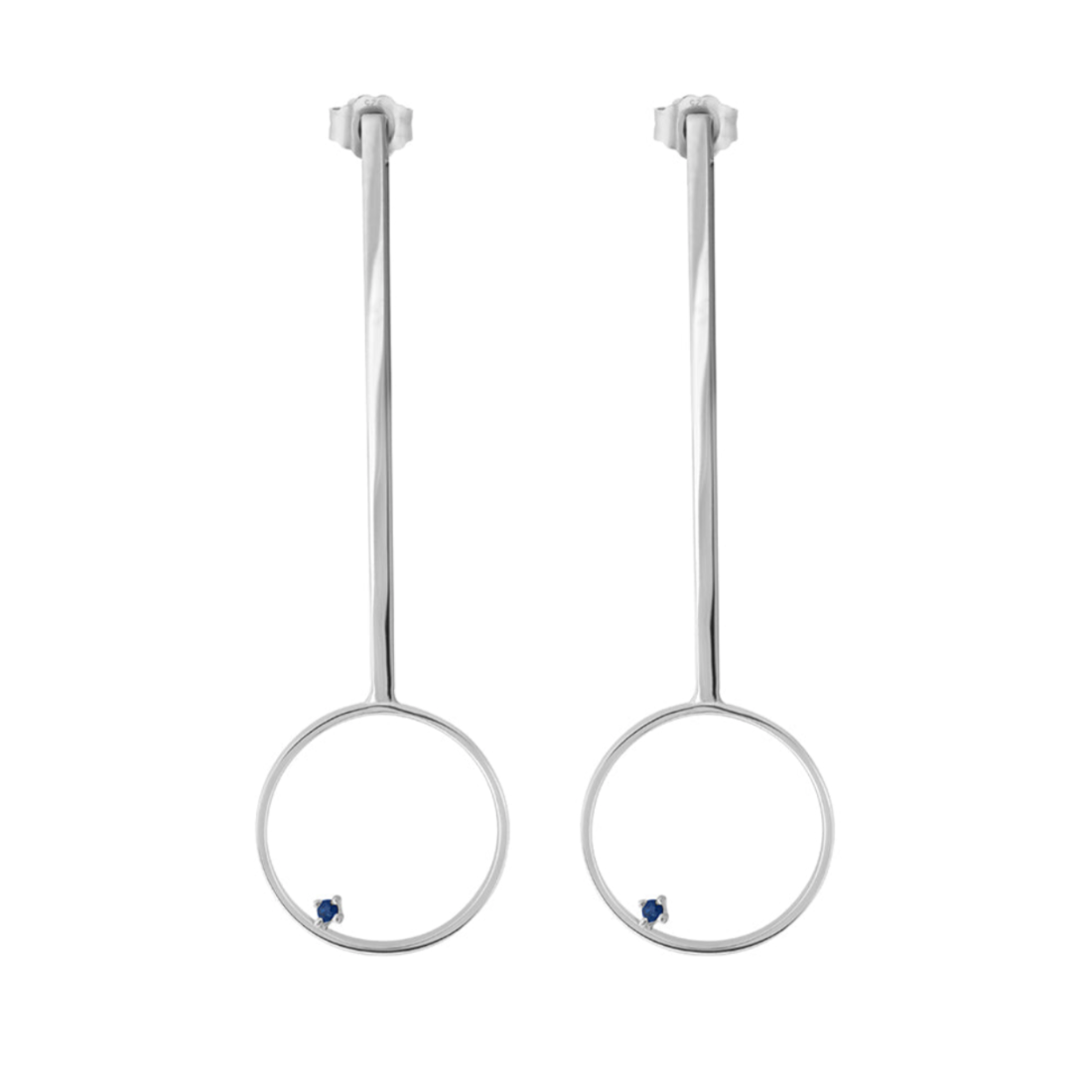 The Speck Drop Earrings | Rhodium