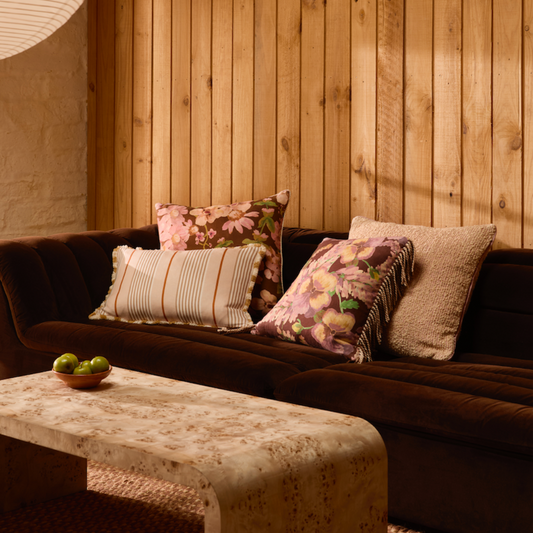 Bonnie & Neil Prairie Cushion | Cocoa