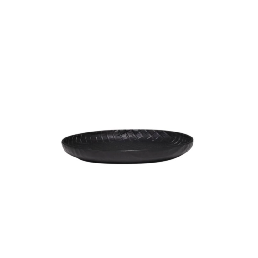 Ankara Round Tray | Black