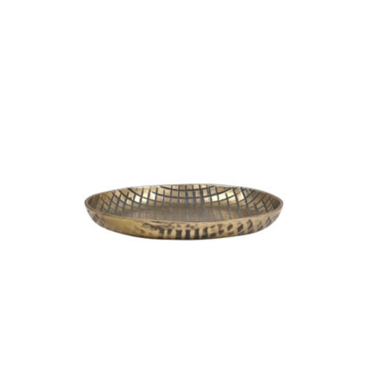 Ankara Round Tray | Vintage Brass