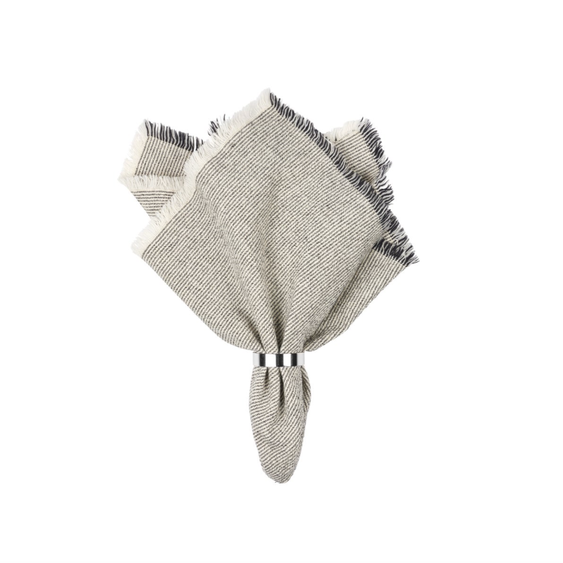 Elouise Napkin | Off-White Black