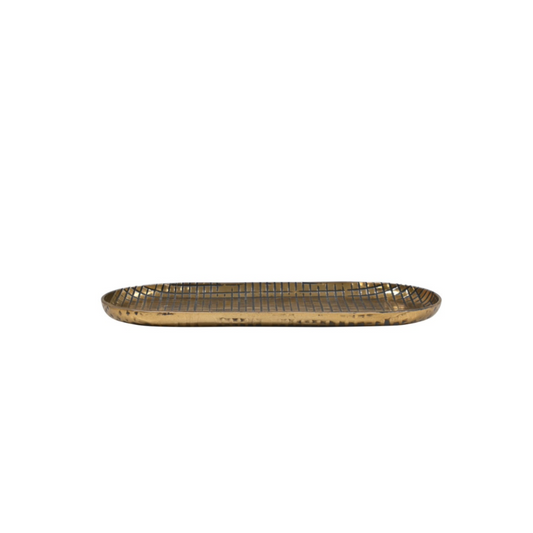 Ankara Small Oval Tray | Vintage Brass