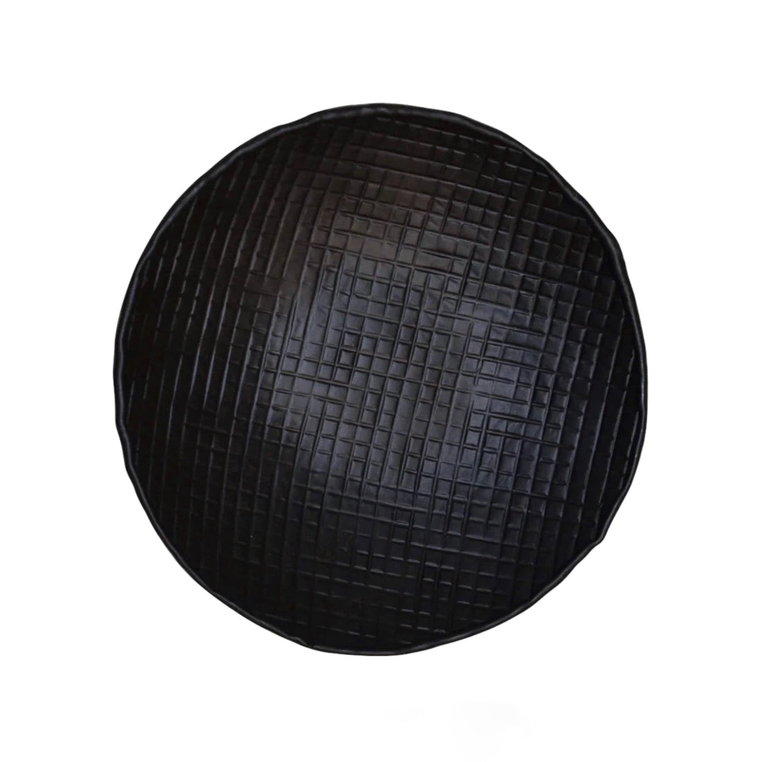 Ankara Round Plate | Black