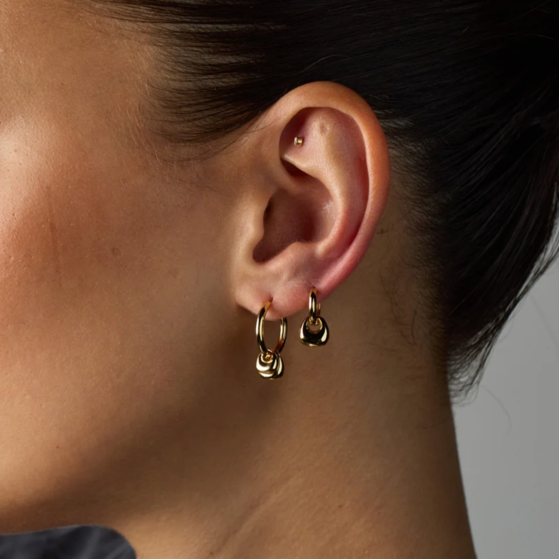 Sadie Large Hoop Earrings | Silver