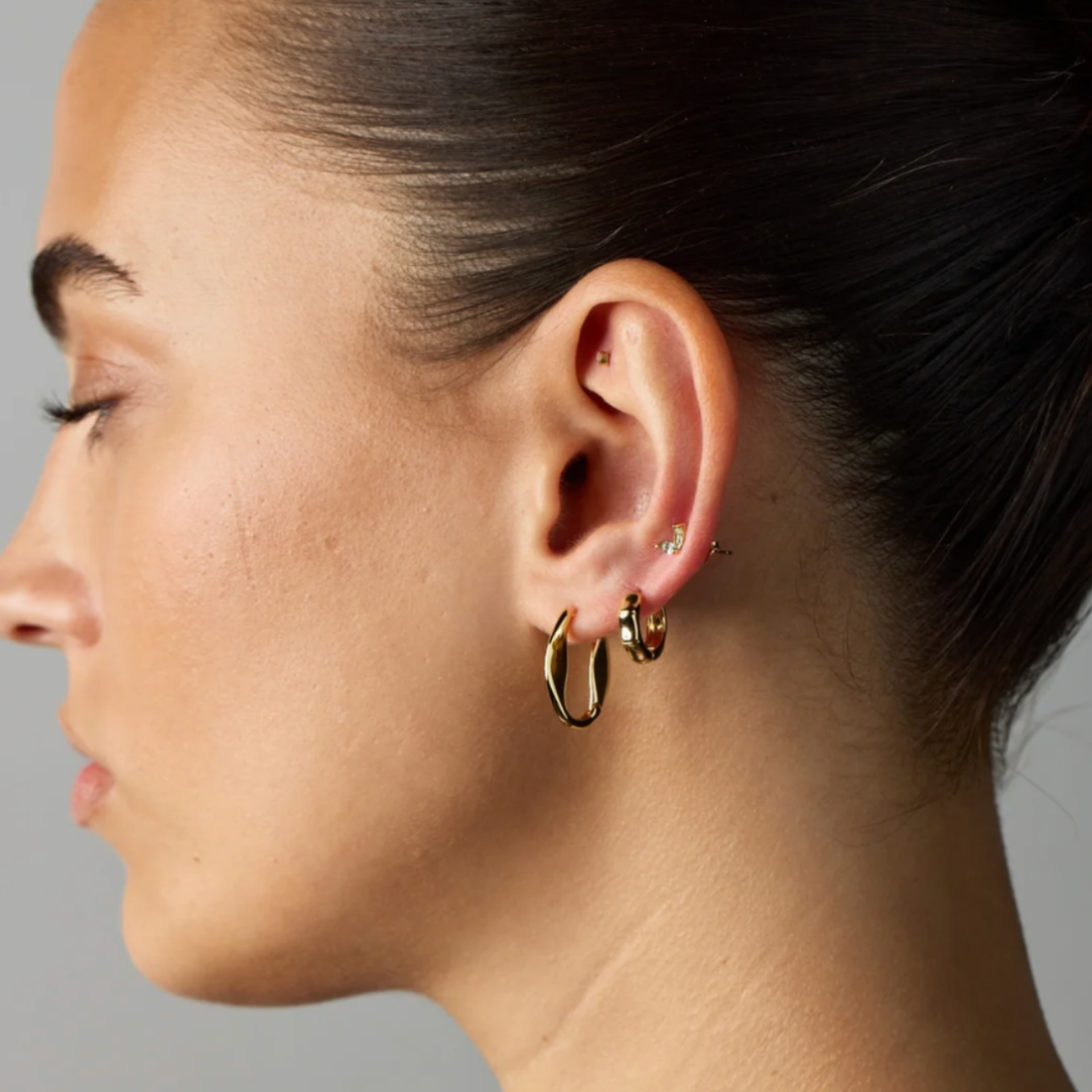 Rose Earrings | Gold