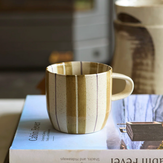 Cat's Pyjamas Mug | Olive Stripe