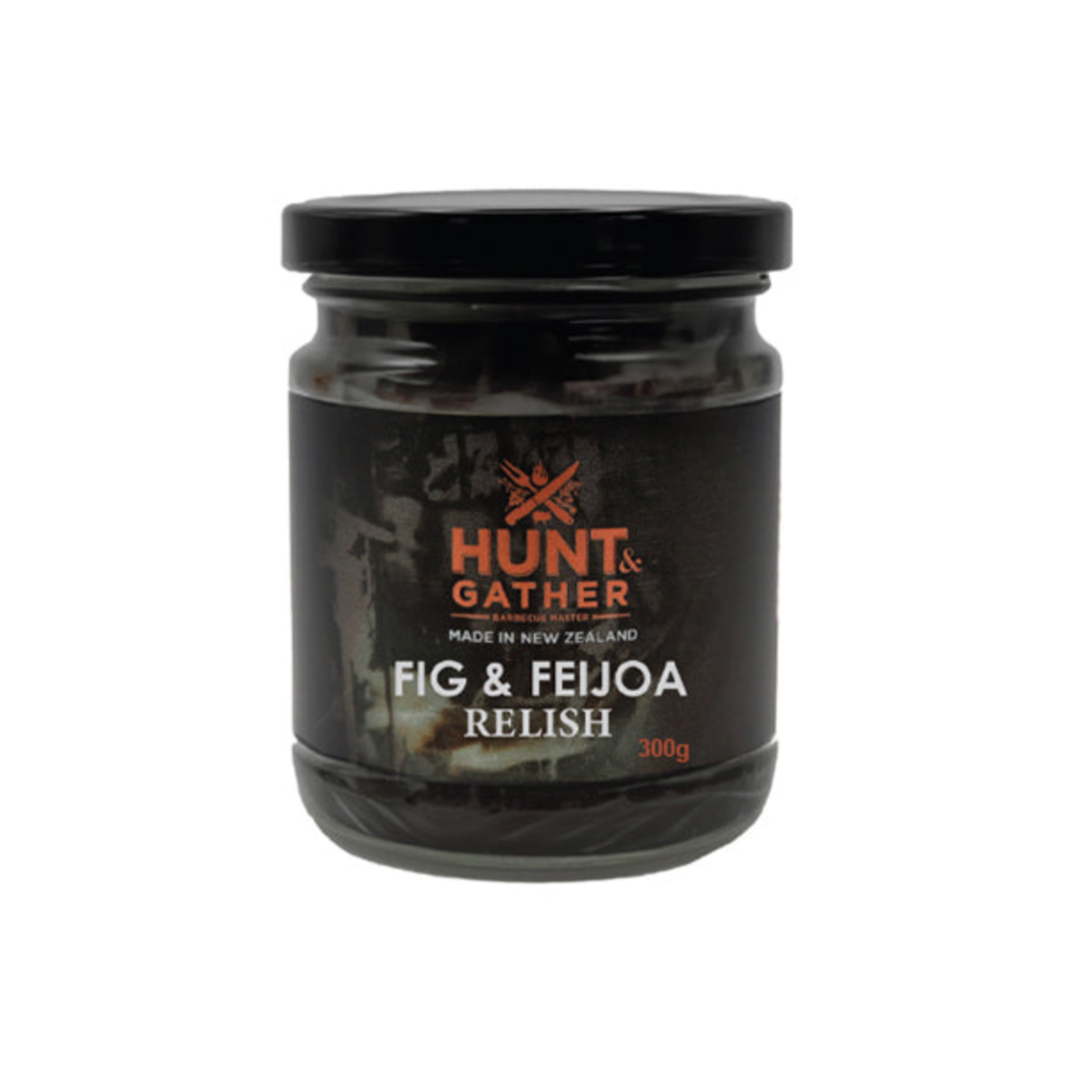 Jar of Hunt & Gather Fig & Feijoa Relish on a white background