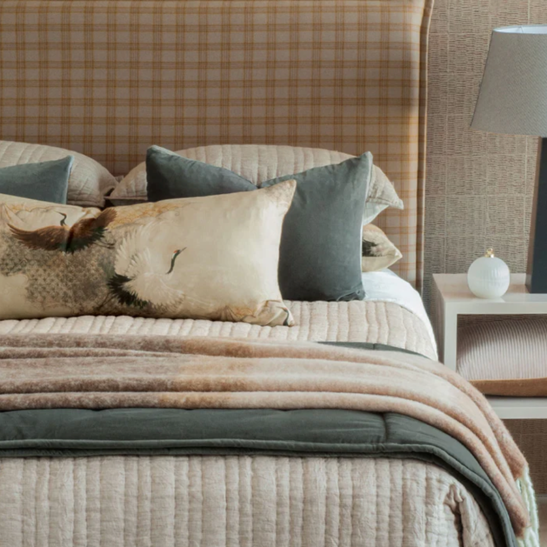 Ricamo Queen Bedspread | Driftwood