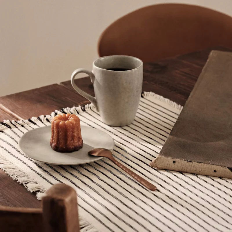 Elouise Table Runner | Off-White Black