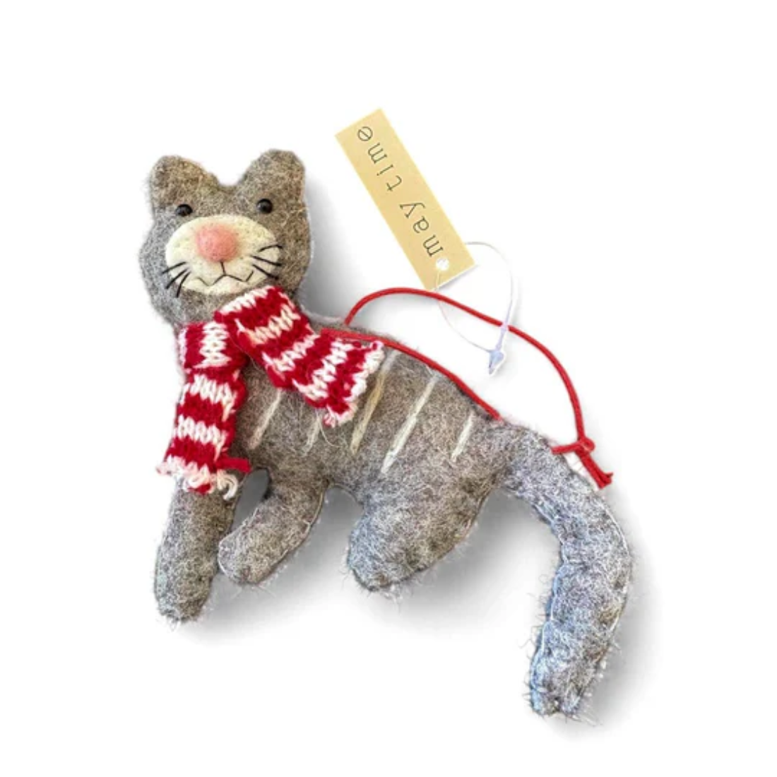 Felt Hanging Grey Cat