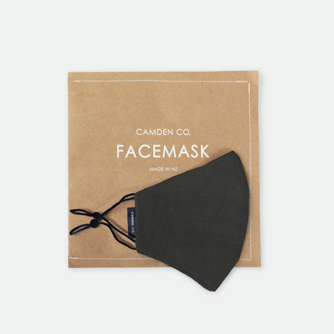 Camden Co Linen Adult Face Mask - Black