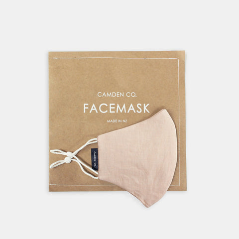 Camden Co Linen Adult Face Mask - Blush