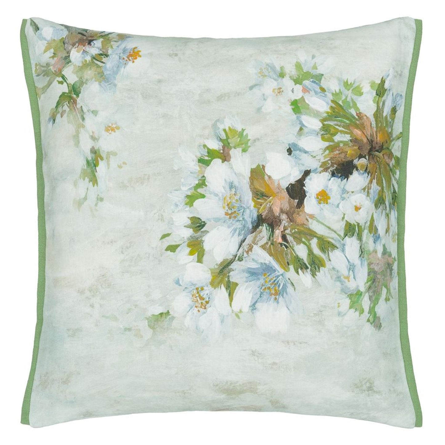 Fleur D'Assam Cushion | Platinum