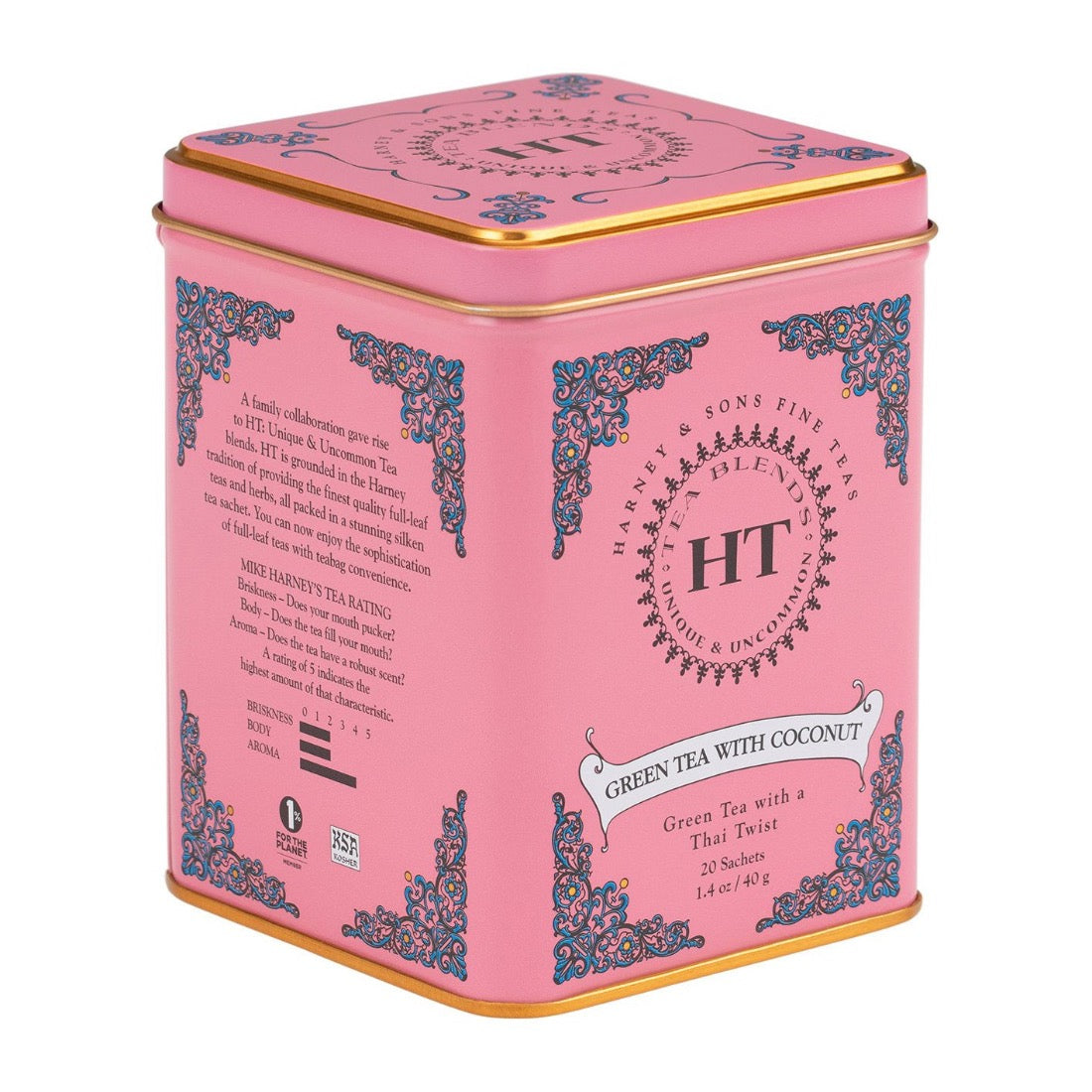 Green Tea with Coconut | 20 Sachet Tin