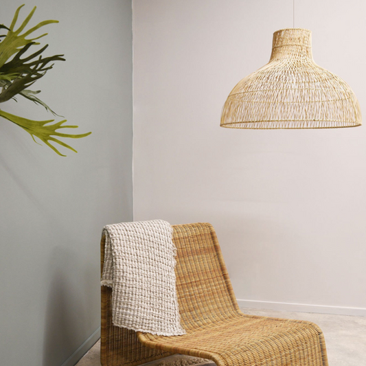 Minh Large Round Lampshade | Natural