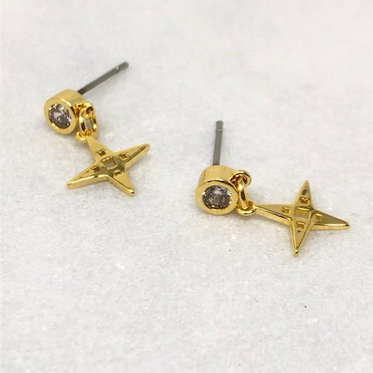 Star Stud Earrings | Gold