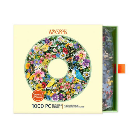 Spring Floral Wreath 1000 Piece Puzzle