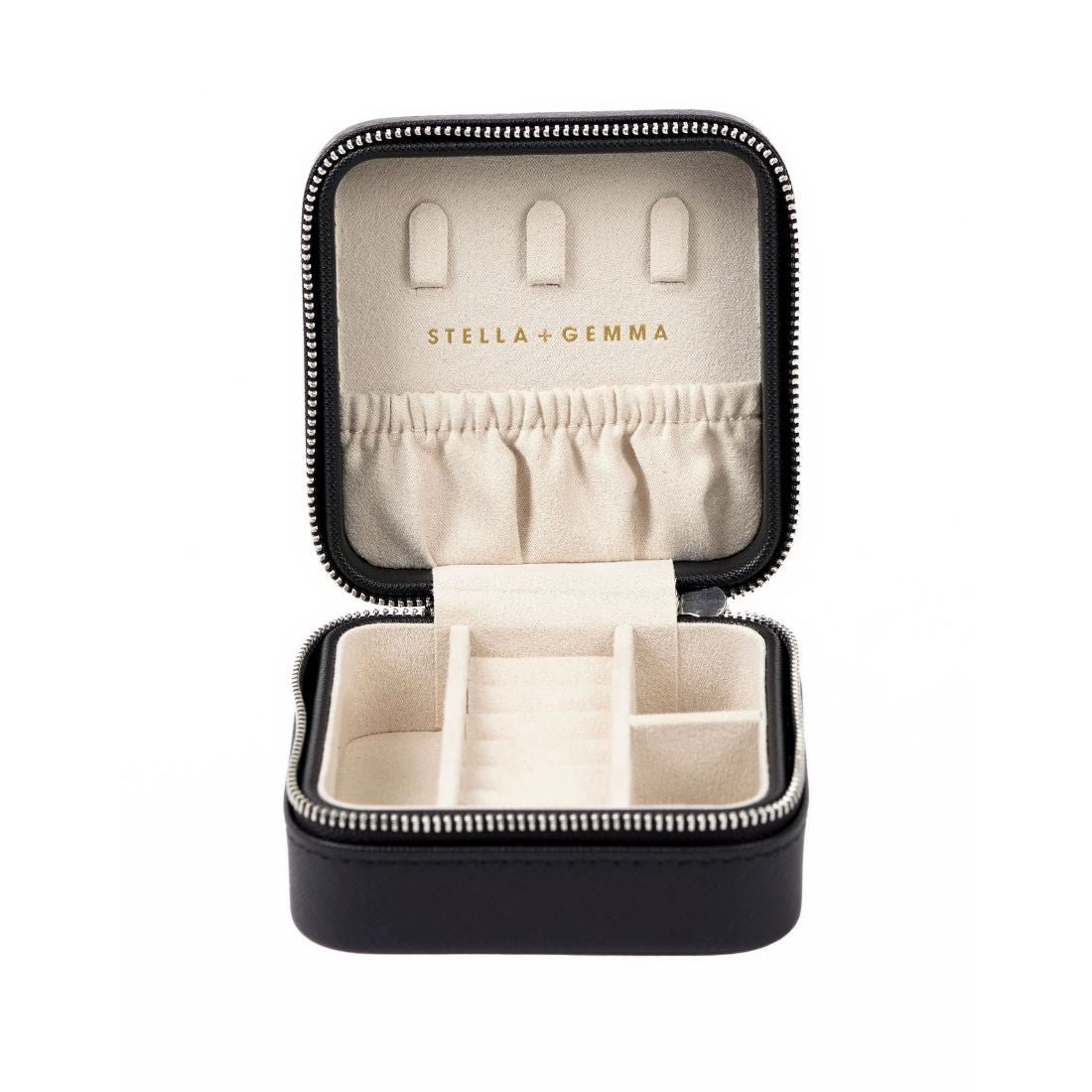 Jewel Box Square | Black Quilted Velvet