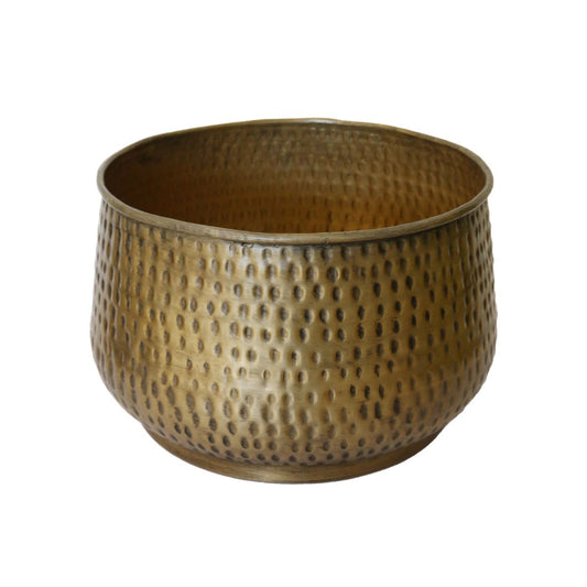 New York Large Planter | Antique Brass