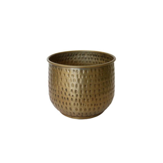 New York Small Planter | Antique Brass