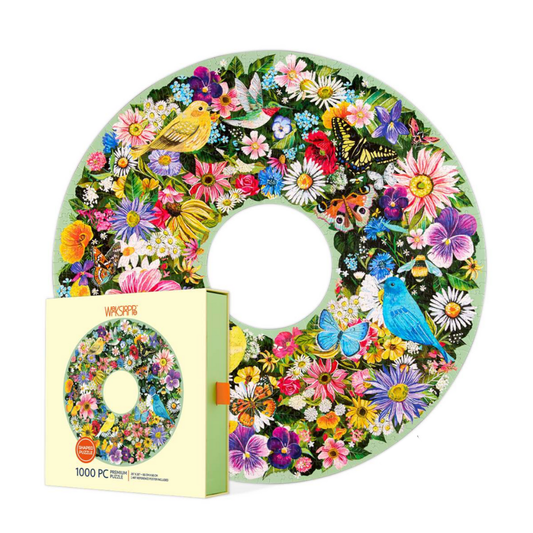 Spring Floral Wreath 1000 Piece Puzzle