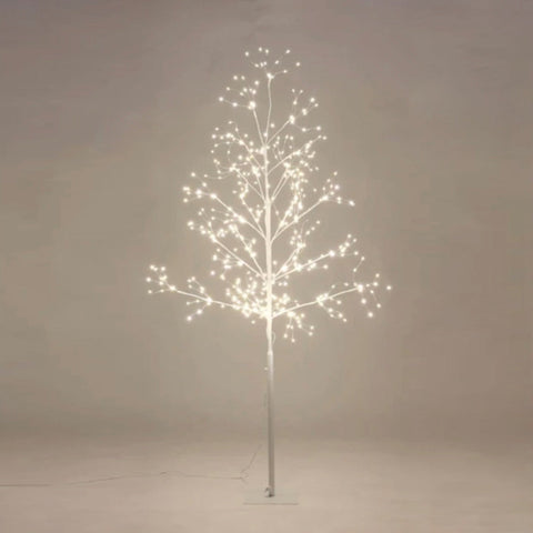 White Arctic Birch Seed Light Tree 210cm