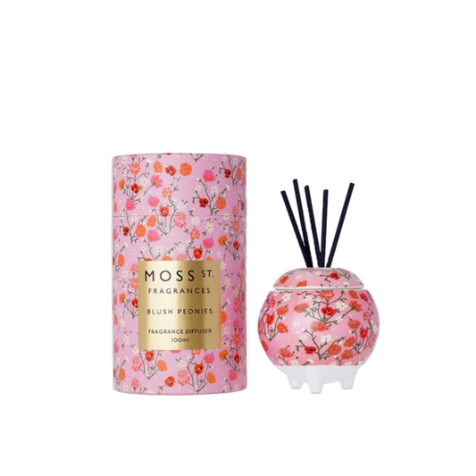 Moss St Blush Peonies Ceramic Diffuser 100ml