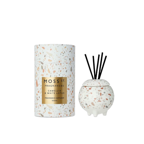 Moss St Camellia & White Lotus Ceramic Diffuser 100ml