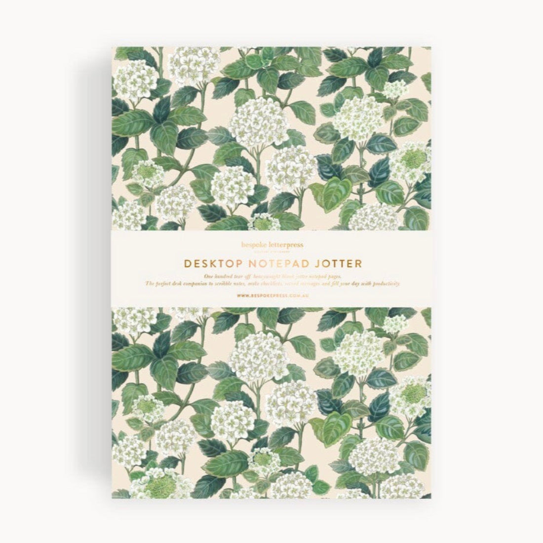 Desktop Notepad Jotter - Hydrangea