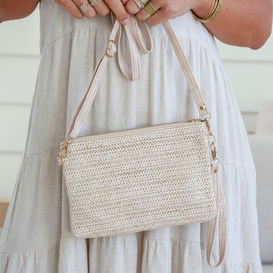 Woven Pouch Bag - Natural