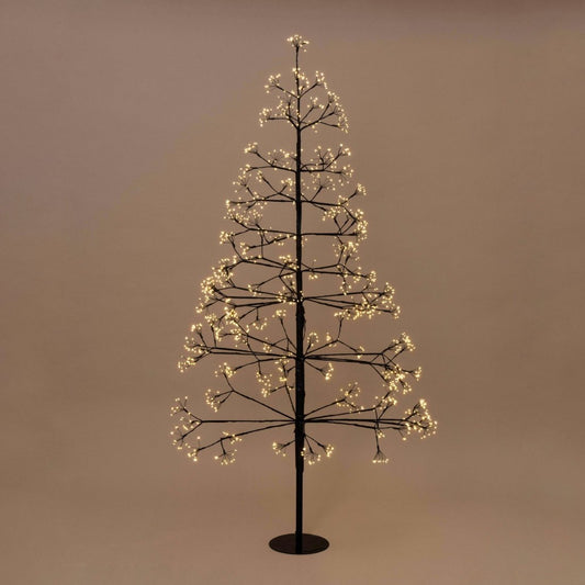 Frankfurt Black Starburst LED Christmas Tree 150cm