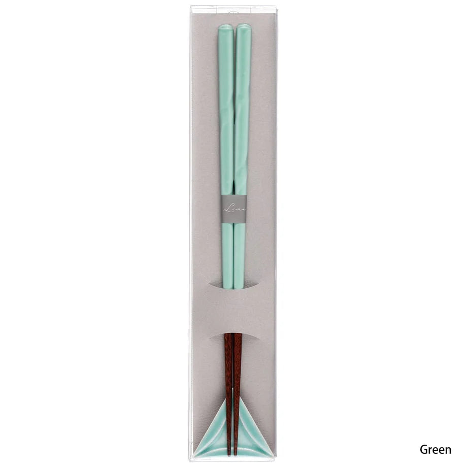 Chopstick & Rest Set | Lino Green