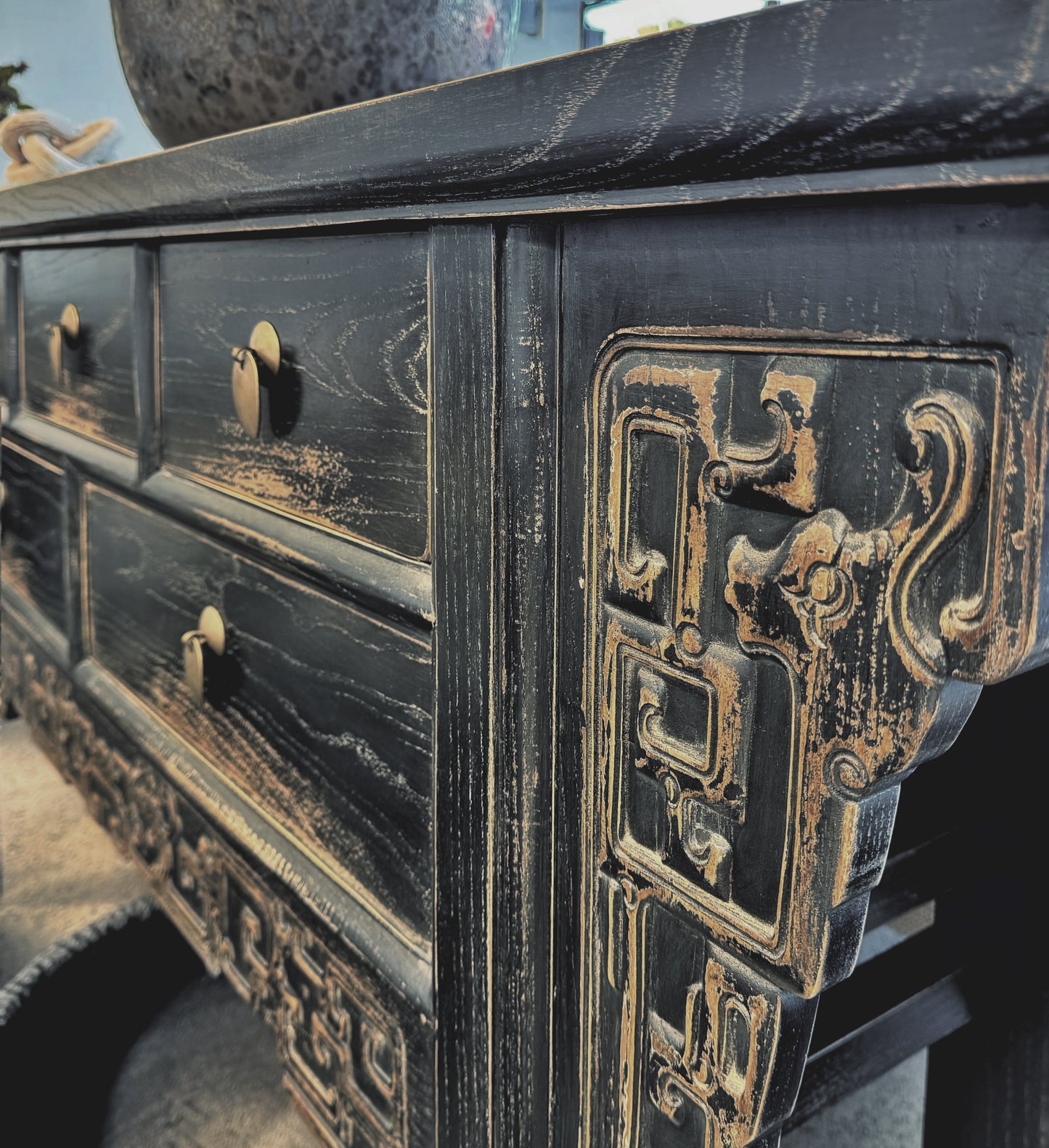 Jinhan Black Antique Buffet - Small