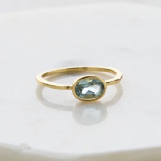 Elly Ring - Blue Topaz 8