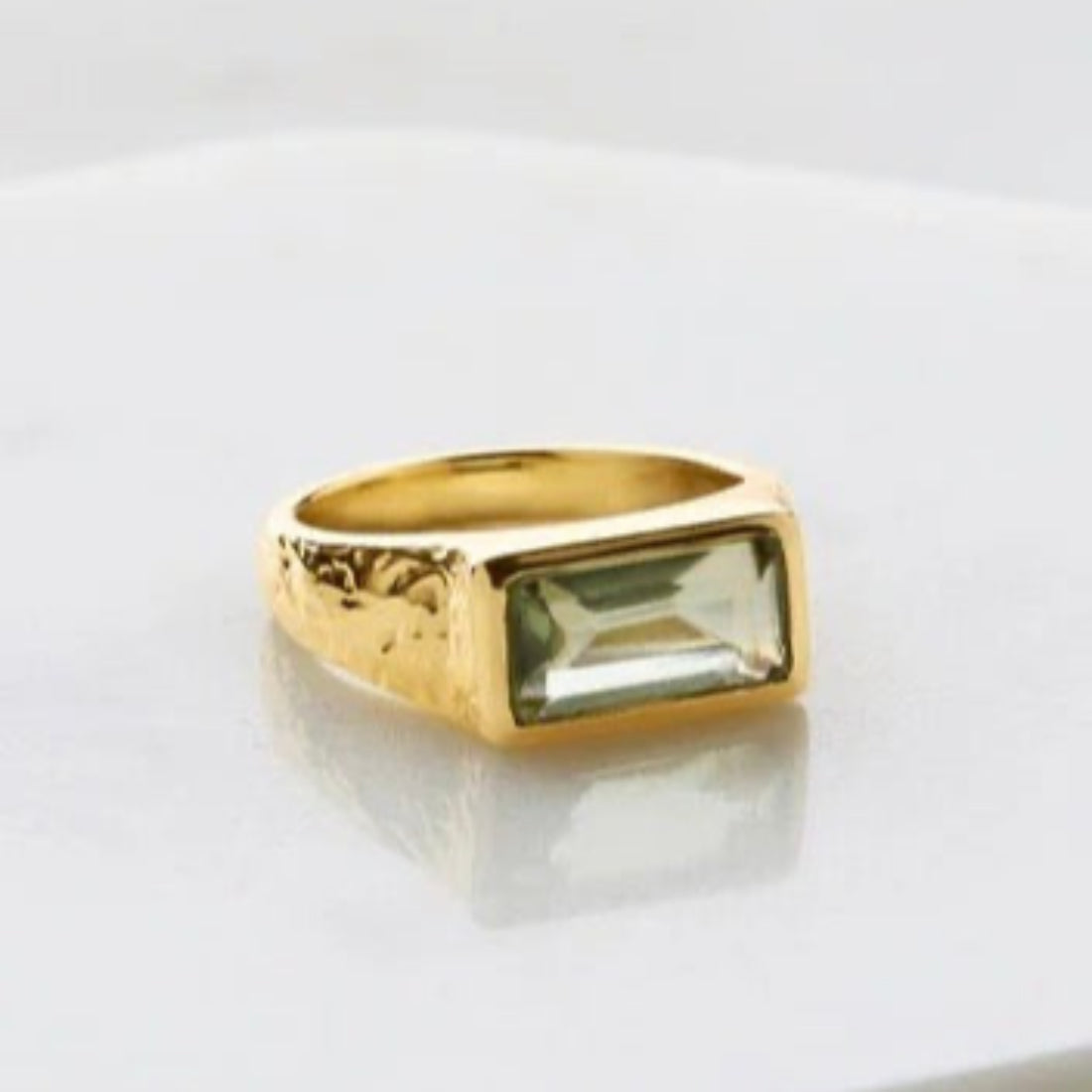 Annabelle Ring | Gold, Green Amethyst 8.0