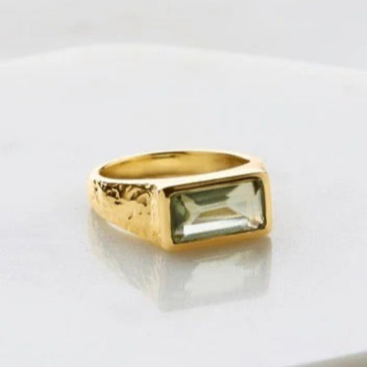 Annabelle Ring | Gold, Green Amethyst 7.0