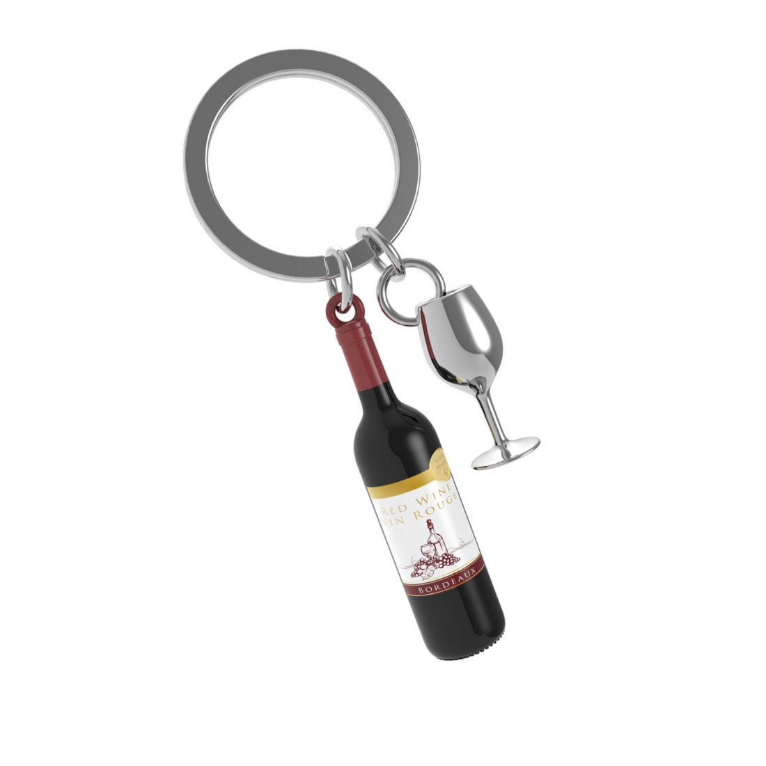 Keychain - French Wine Bottle