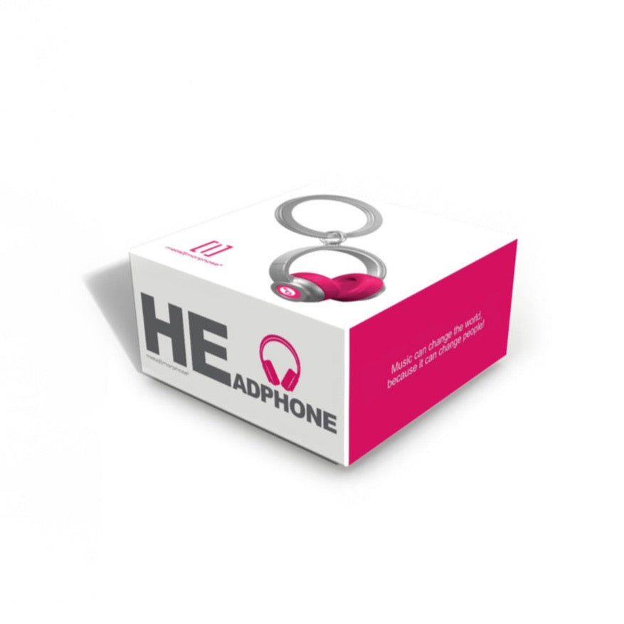 Keychain - Headphones Pink