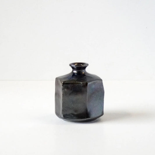 Metallic Black Vase