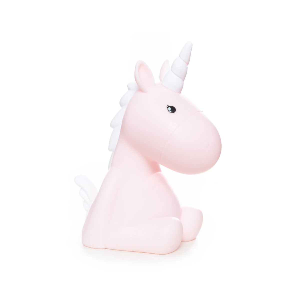 Pink unicorn light on a white background
