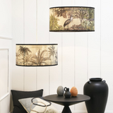 Muted Birds Bamboo Lightshade